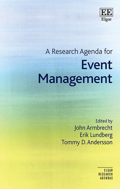 Book cover of A Research Agenda for Event Management (Elgar Research Agendas)