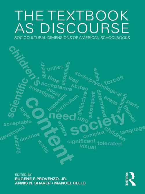 Book cover of The Textbook as Discourse: Sociocultural Dimensions of American Schoolbooks