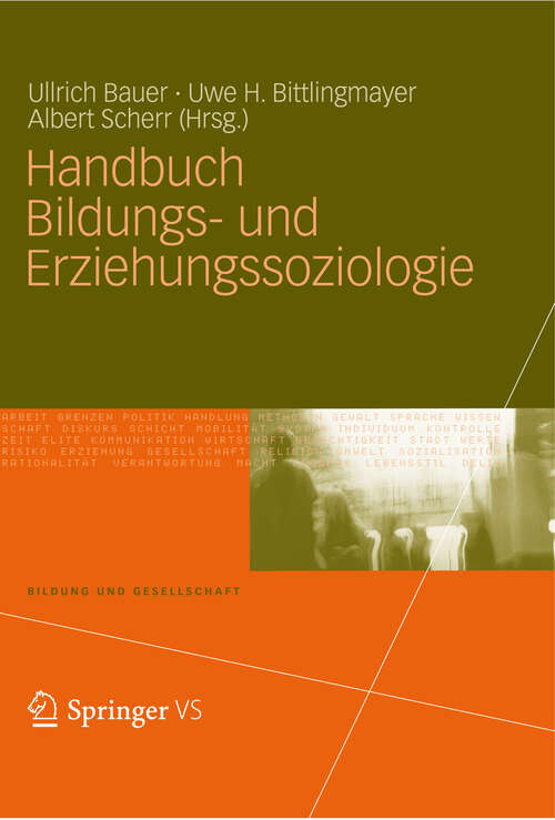 Book cover of Handbuch Bildungs- und Erziehungssoziologie (2012) (Bildung und Gesellschaft)