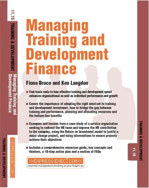 Book cover of Managing Training and Development Finance: Training and Development 11.10