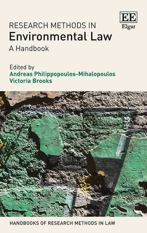 Book cover of Research Methods in Environmental Law: A Handbook (Handbooks of Research Methods in Law series)