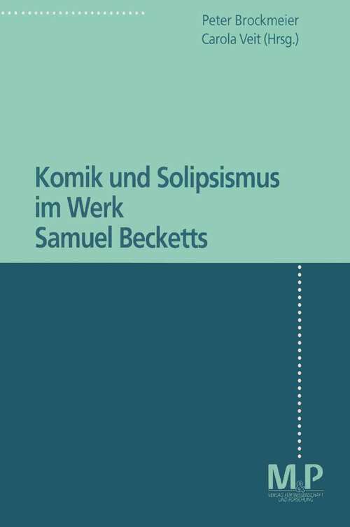 Book cover of Komik und Solipsismus im Werk Samuel Becketts (1. Aufl. 1997)