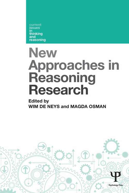 Book cover of New Approaches in Reasoning Research (Current Issues in Thinking and Reasoning)