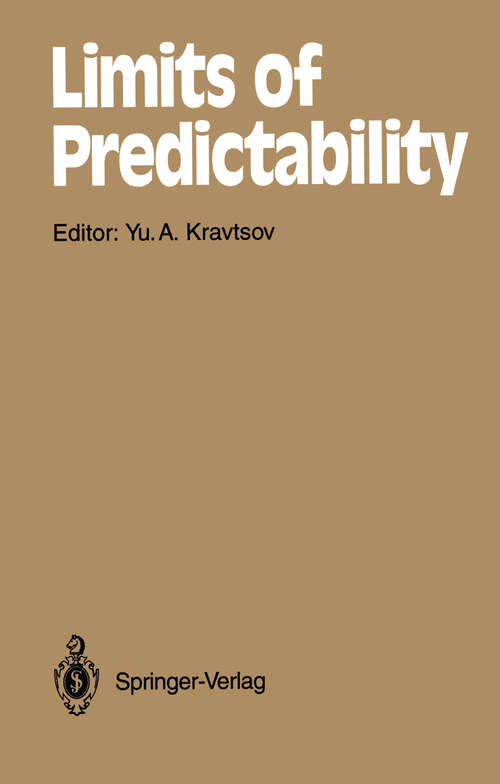 Book cover of Limits of Predictability (1993) (Springer Series in Synergetics #60)