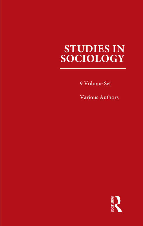 Book cover of Studies in Sociology: 9 Volume Set