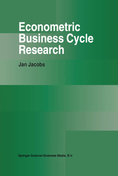 Book cover of Econometric Business Cycle Research (1998)