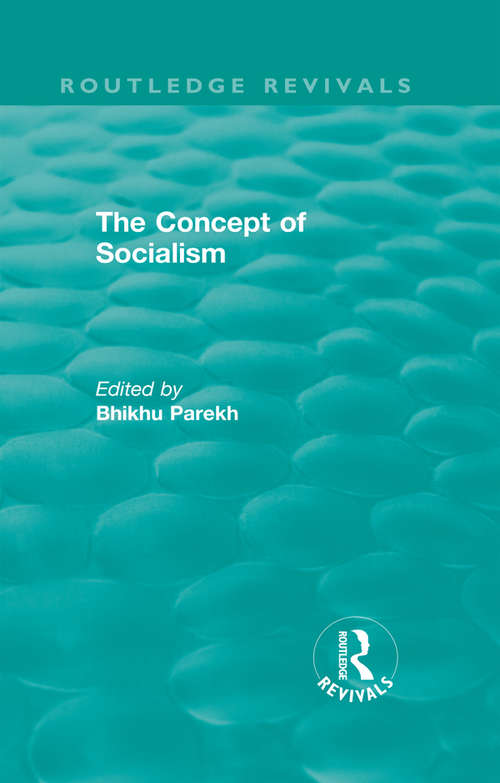 Book cover of Routledge Revivals: The Concept of Socialism (Routledge Revivals)