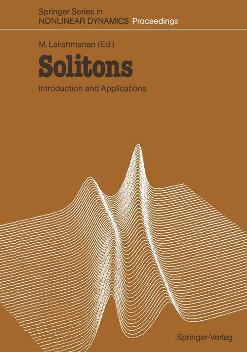 Book cover of Solitons: Introduction and Applications (1988) (Springer Series in Nonlinear Dynamics)