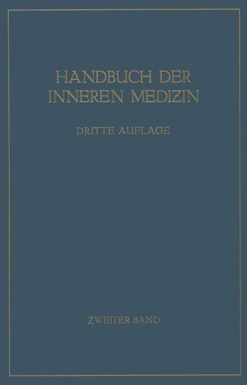 Book cover of Blutkrankheiten (3. Aufl. 1942) (Handbuch der inneren Medizin #2)