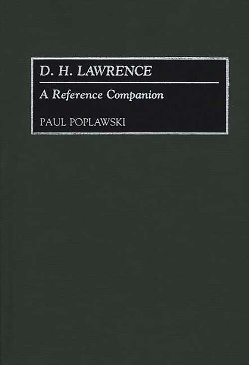 Book cover of D. H. Lawrence: A Reference Companion