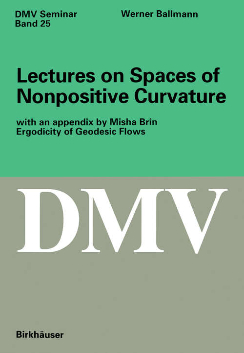 Book cover of Lectures on Spaces of Nonpositive Curvature (1995) (Oberwolfach Seminars #25)