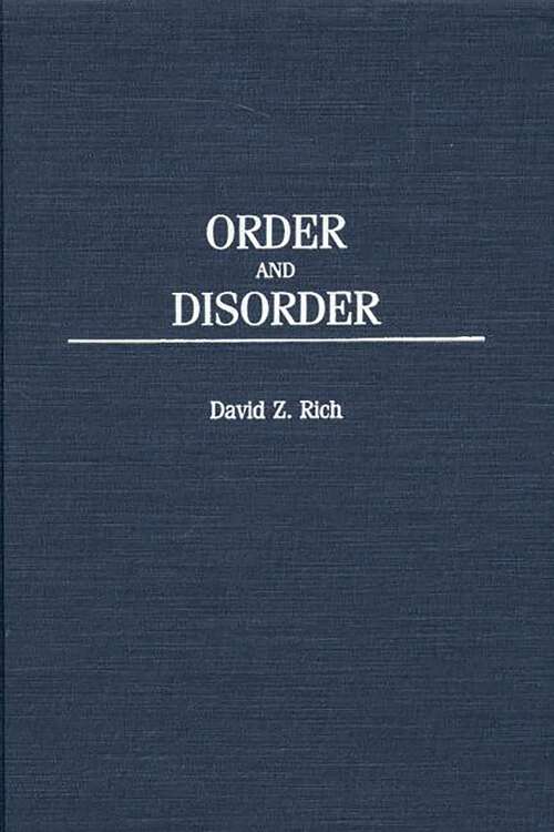 Book cover of Order and Disorder