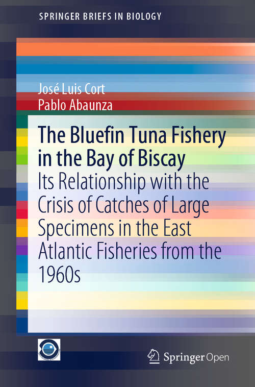 Book cover of The Bluefin Tuna Fishery in the Bay of Biscay: Its Relationship with the Crisis of Catches of Large Specimens in the East Atlantic Fisheries from the 1960s (1st ed. 2019) (SpringerBriefs in Biology)