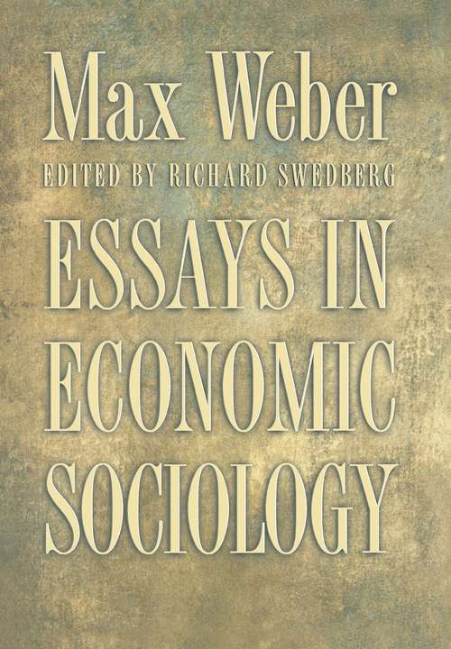 Book cover of Essays in Economic Sociology