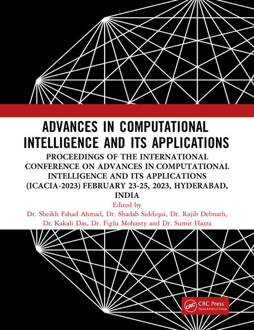 Book cover of Advances in Computational Intelligence and Its Applications