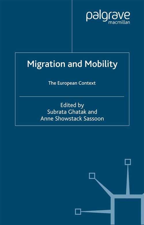 Book cover of Migration and Mobility: The European Context (2001)