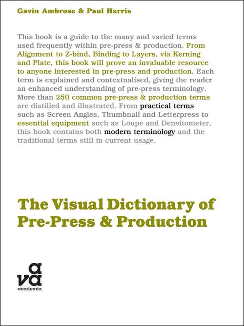 Book cover of The Visual Dictionary of Pre-press and Production (Visual Dictionaries)