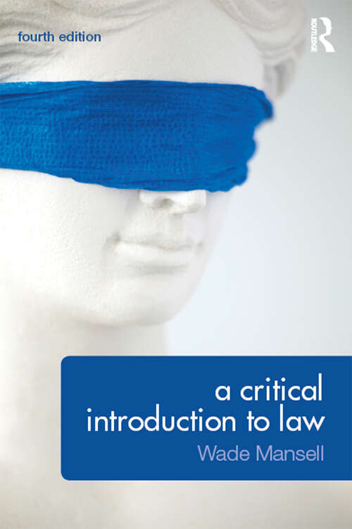 Book cover of A Critical Introduction to Law (4)