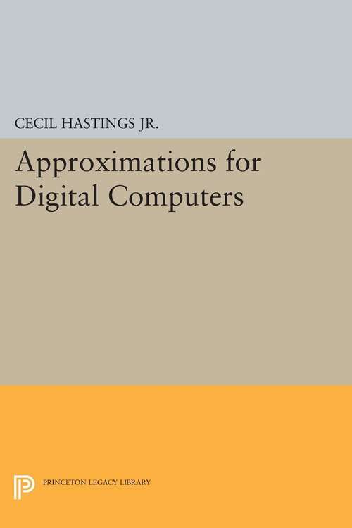 Book cover of Approximations for Digital Computers (PDF)