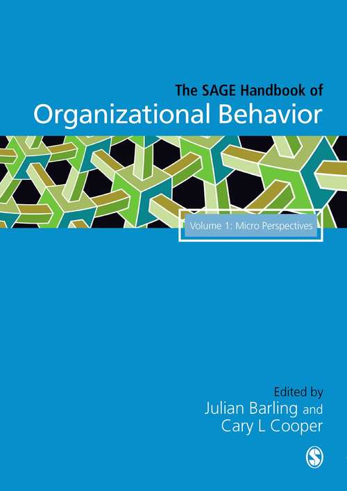 Book cover of The SAGE Handbook of Organizational Behavior: Micro Approaches (PDF)