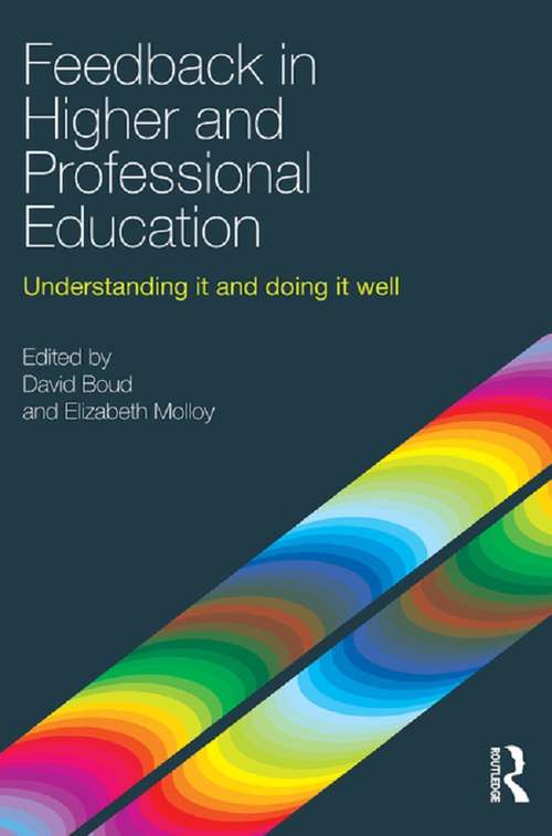 Book cover of Feedback in Higher and Professional Education: Understanding it and doing it well