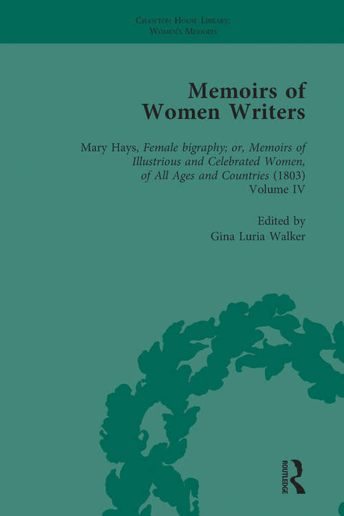 Book cover of Memoirs of Women Writers, Part III vol 8