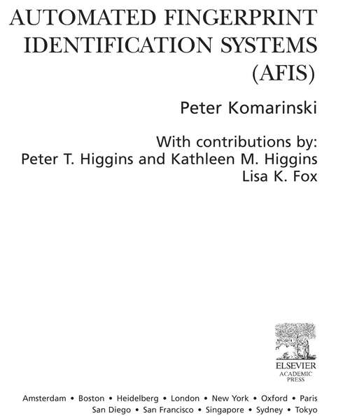 Book cover of Automated Fingerprint Identification Systems (AFIS)