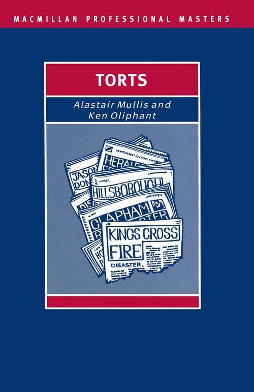 Book cover of Torts (1st ed. 1993) (Macmillan Law Masters)