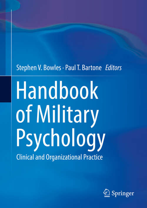 Book cover of Handbook of Military Psychology: Clinical and Organizational Practice