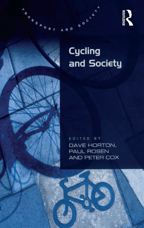 Book cover of Cycling and Society