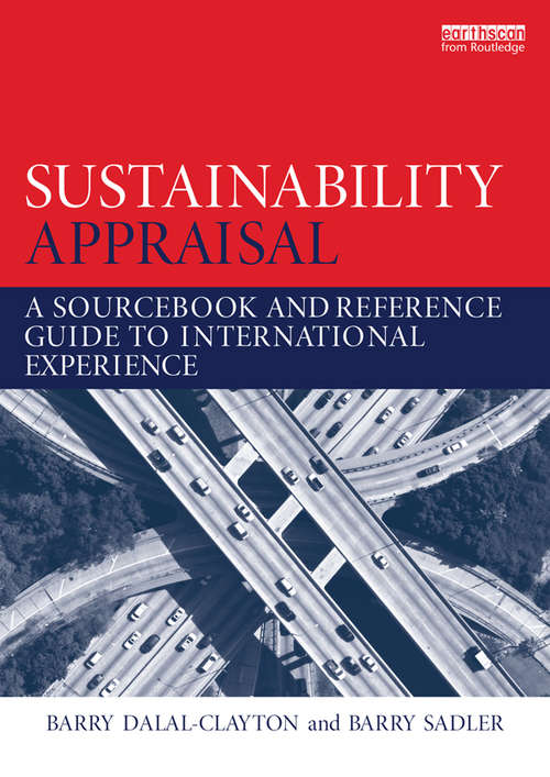 Book cover of Sustainability Appraisal: A Sourcebook and Reference Guide to International Experience