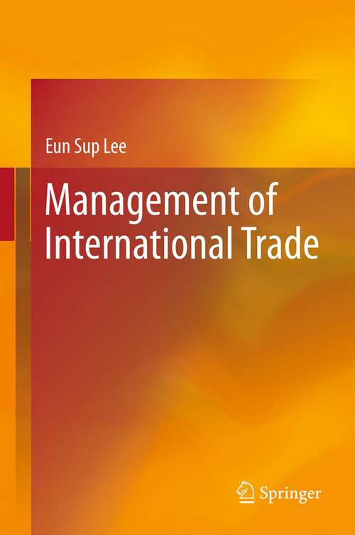 Book cover of Management of International Trade (2012)