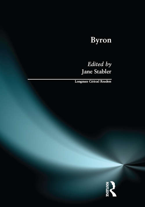 Book cover of Byron (Longman Critical Readers)