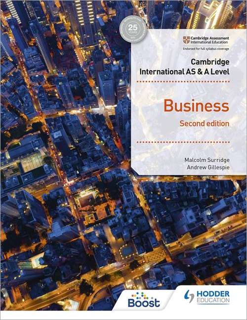 Book cover of Cambridge International AS & A Level Business Second Edition