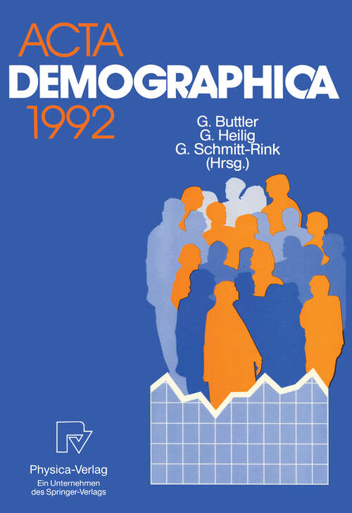 Book cover of Acta Demographica 1992 (1992) (ACTA DEMOGRAPHICA #1992)