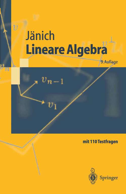 Book cover of Lineare Algebra (9. Aufl. 2002) (Springer-Lehrbuch)