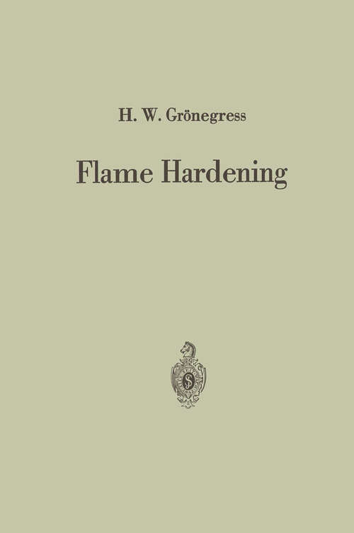 Book cover of Flame Hardening (1964) (Werkstattbücher)