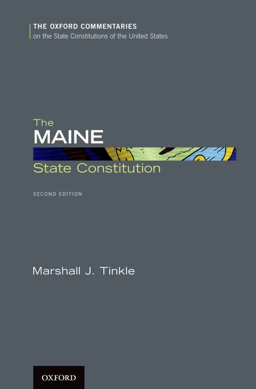 Book cover of Maine State Constitution 2e Cotus C (2)