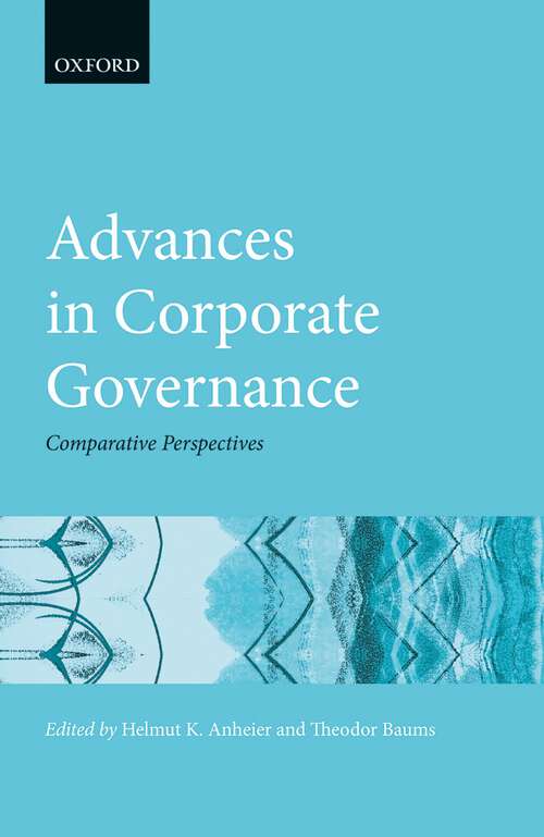 Book cover of Advances in Corporate Governance: Comparative Perspectives (Hertie Governance Report)