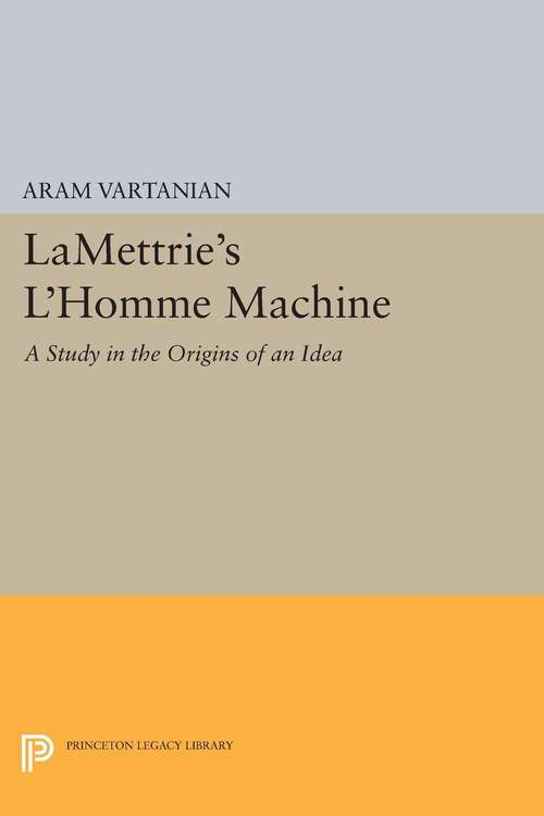 Book cover of LaMettrie's L'Homme Machine