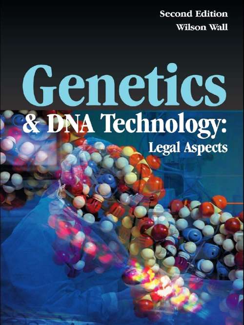 Book cover of Genetics and DNA Technology: Legal Aspects (2)