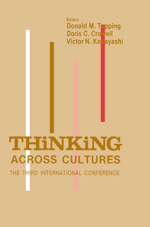 Book cover of Thinking Across Cultures: The Third International Conference on Thinking