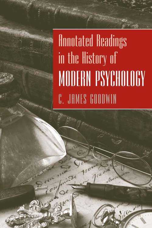 Book cover of Annotated Readings in the History of Modern Psychology