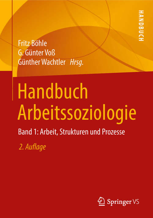 Book cover of Handbuch Arbeitssoziologie