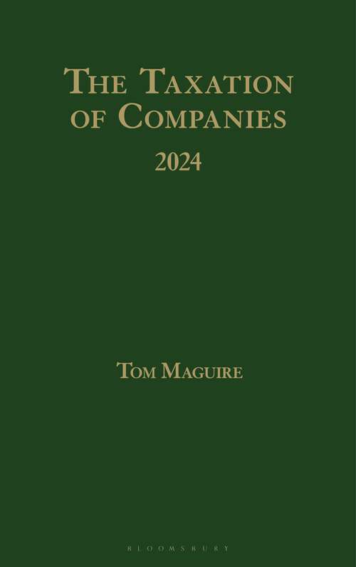 Book cover of The Taxation of Companies 2024