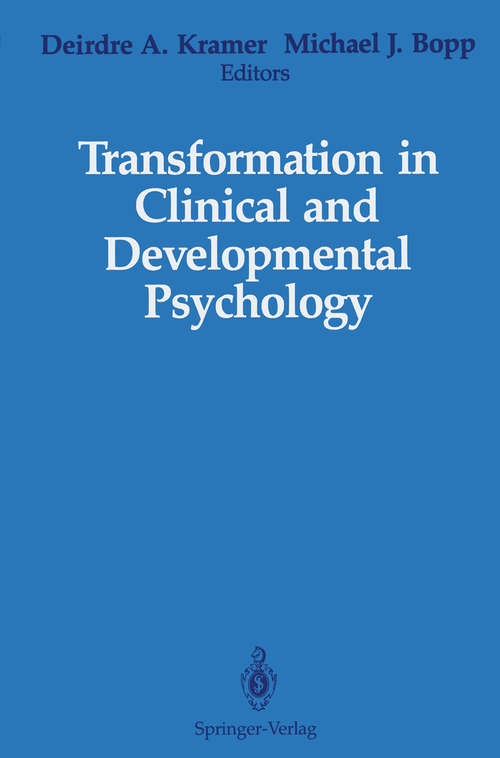 Book cover of Transformation in Clinical and Developmental Psychology (1989)