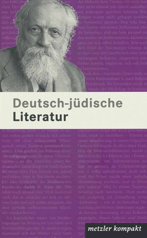 Book cover of Deutsch-jüdische Literatur: 120 Porträts (1. Aufl. 2006)