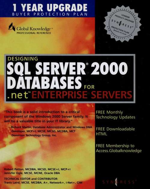 Book cover of Designing SQL Server 2000 Databases