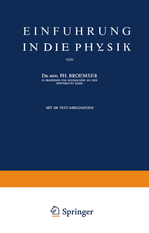 Book cover of Einführung in die Physik (1925)