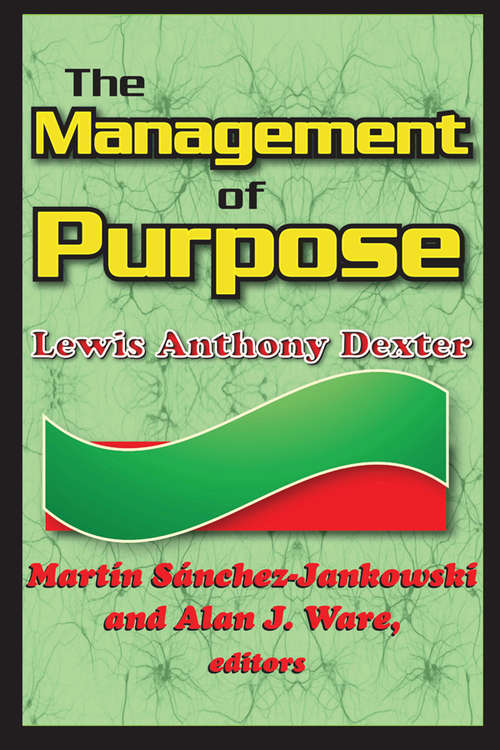 Book cover of The Management of Purpose